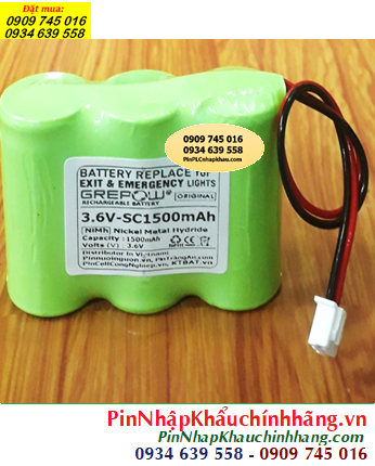 Pin sạc 3.6V-SC1500mAh, Pin sạc NiMh 3.6V-SC1500mAh, Pin GREPOW 3.6V-SC1500mAh chất lượng cao